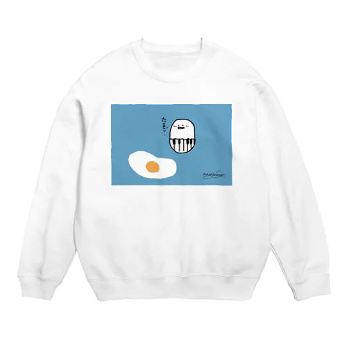 まろたまごくん Crew Neck Sweatshirt