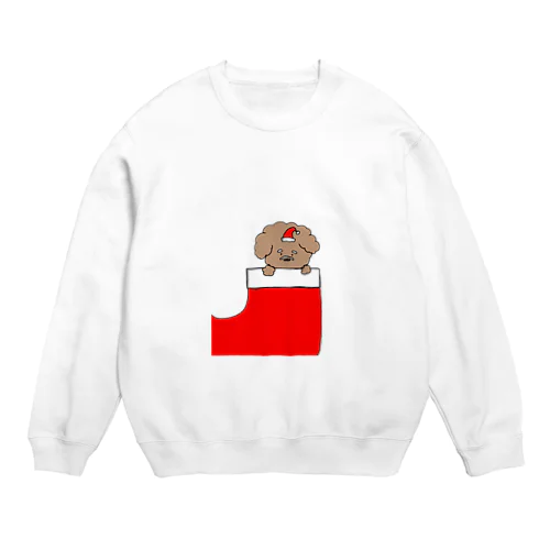 サンタなプードル Crew Neck Sweatshirt