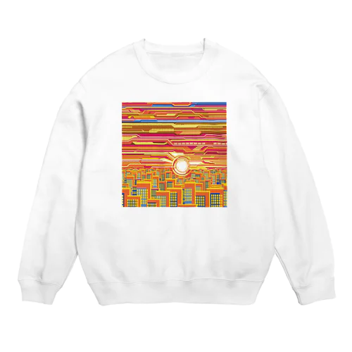 暗号化された夕日 Crew Neck Sweatshirt