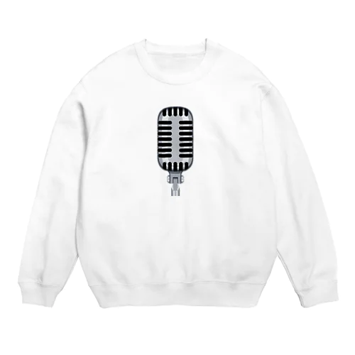 Rockなガイコツマイク Crew Neck Sweatshirt