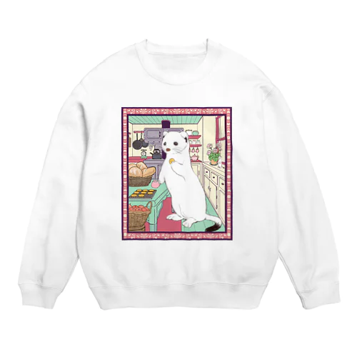 オコジョのキッチン Crew Neck Sweatshirt