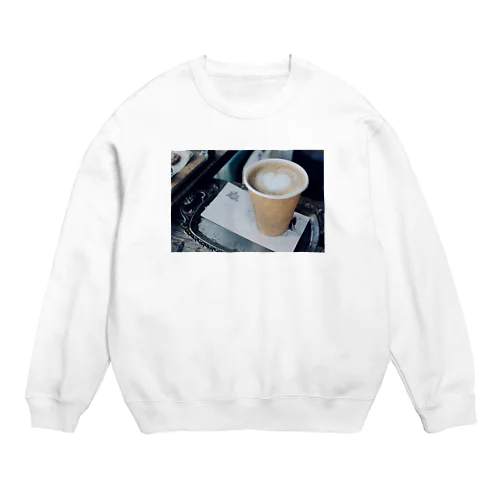 カフェラテ② Crew Neck Sweatshirt