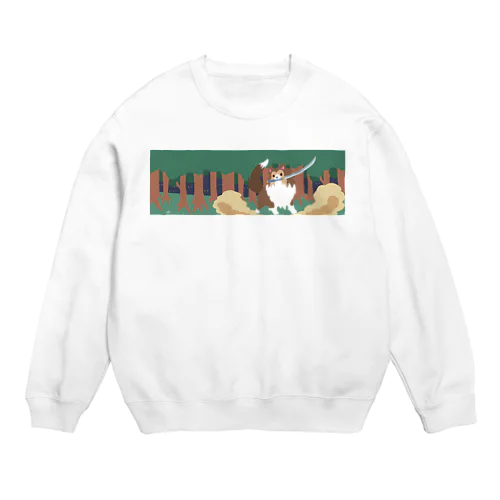 シェルティ×日本刀 Crew Neck Sweatshirt