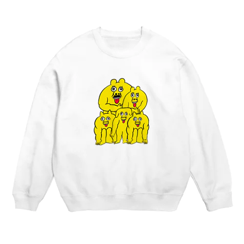 黄色いファミリー（家族写真） Crew Neck Sweatshirt