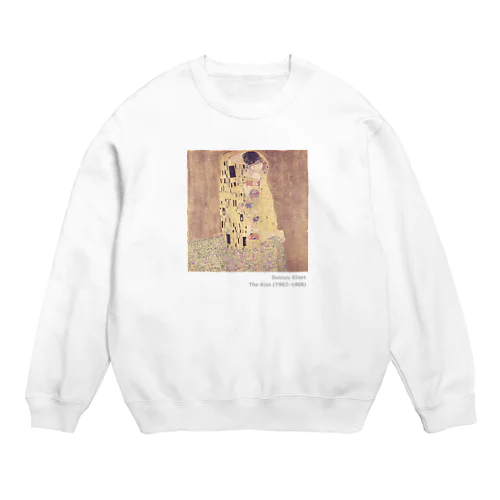 名画シリーズ　クリムトのキス　ビンテージ加工 Crew Neck Sweatshirt