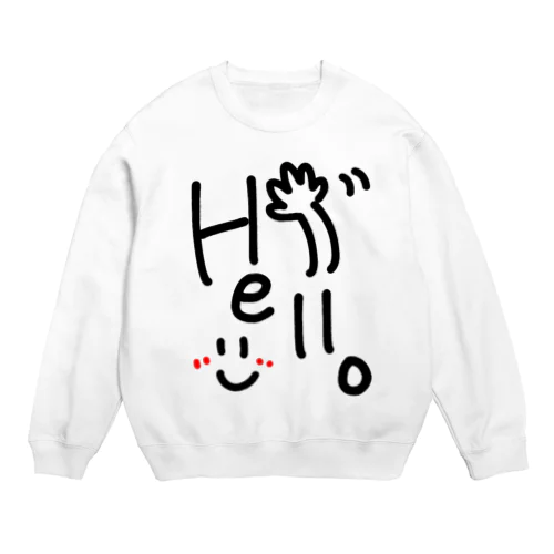 Helloすまいる◟̑◞̑ Crew Neck Sweatshirt