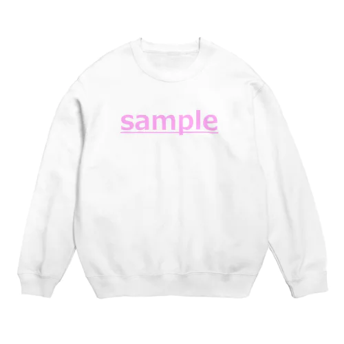 sampleデザイン(ピンク) Crew Neck Sweatshirt