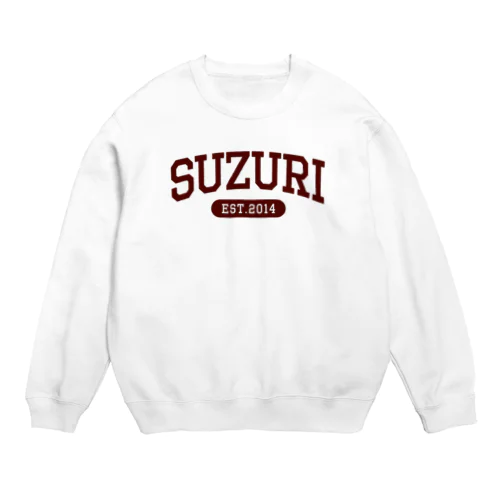 SUZURI University (burgundy) Crew Neck Sweatshirt