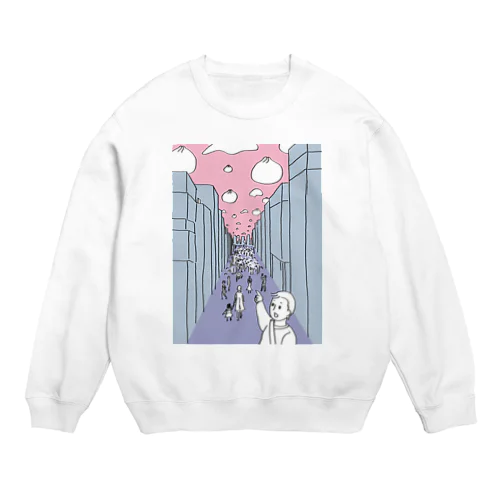 肉まんの日がやってくるよ Crew Neck Sweatshirt