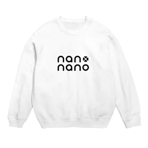 nan nano logo bW Crew Neck Sweatshirt