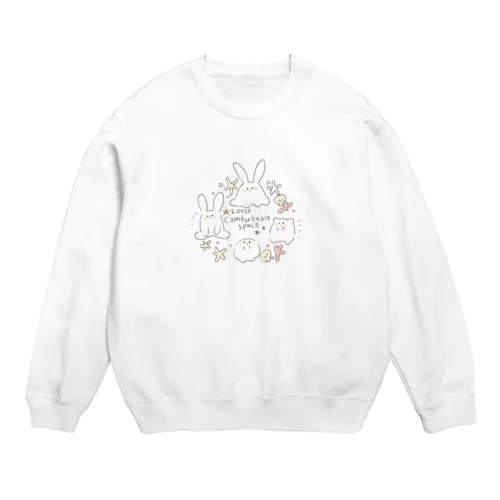 loose comfortable space Crew Neck Sweatshirt