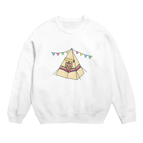 アウトドアなねこ２ Crew Neck Sweatshirt