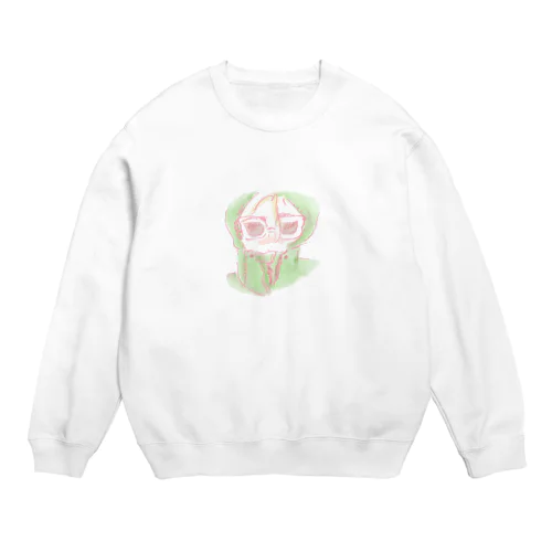 hiding girl Crew Neck Sweatshirt