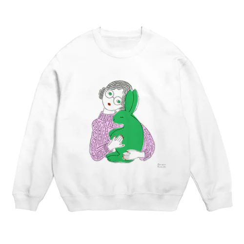 緑のうさぎ Crew Neck Sweatshirt