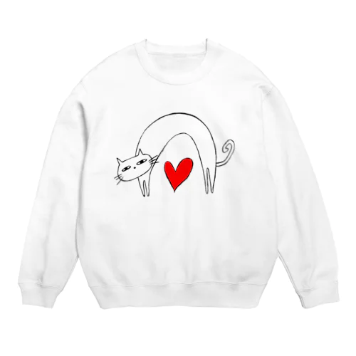 いろんなものをまたぐねこ Crew Neck Sweatshirt