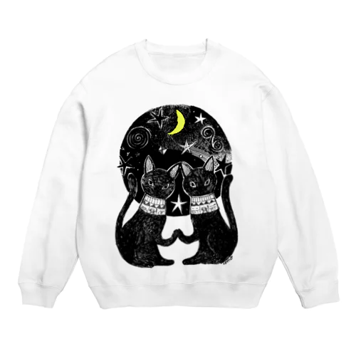 双子の黒猫 Crew Neck Sweatshirt