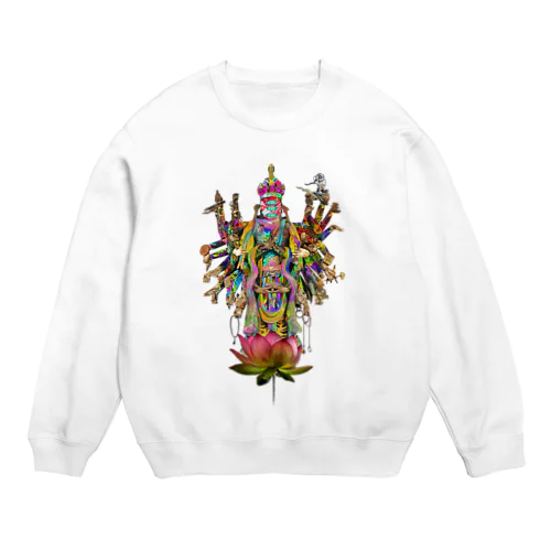 千手観音 Crew Neck Sweatshirt