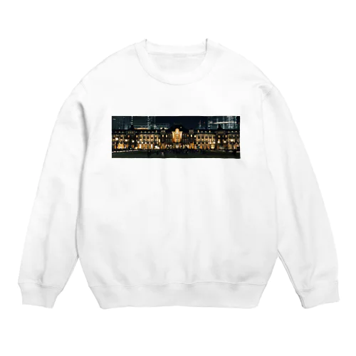 夜の東京駅 Crew Neck Sweatshirt