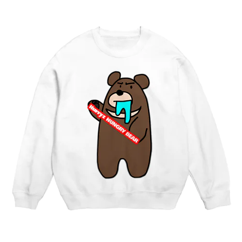 Hurryz HUNGRY BEAR落書き Crew Neck Sweatshirt