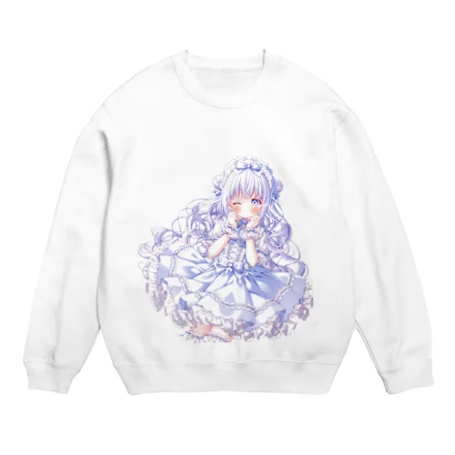 水色フリル Crew Neck Sweatshirt