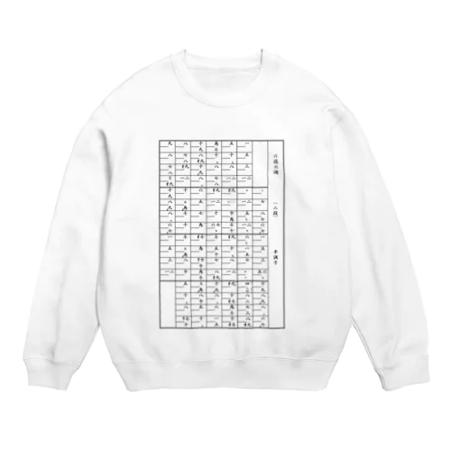 六段の調(二段) Crew Neck Sweatshirt