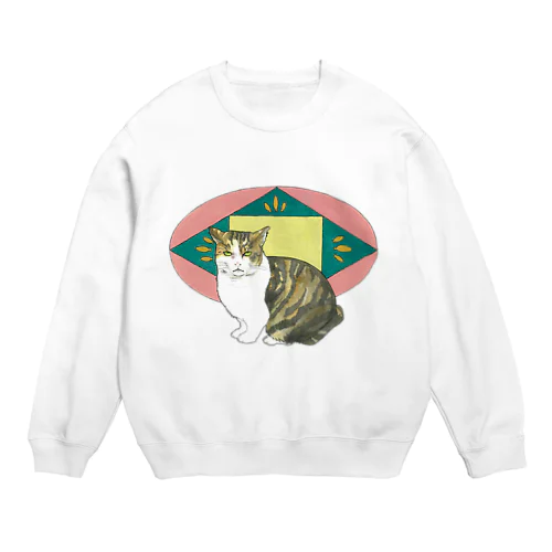 ふてぶてしい猫 Crew Neck Sweatshirt