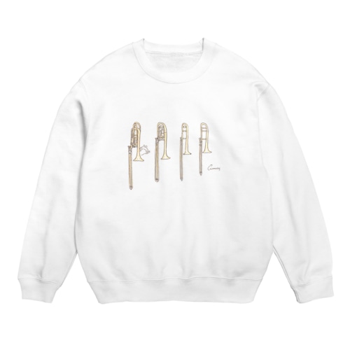 トロンボーン兄弟とうさぎ Crew Neck Sweatshirt