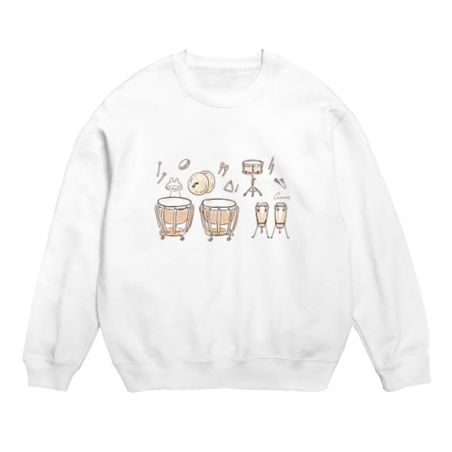 パーカッションとうさぎ Crew Neck Sweatshirt