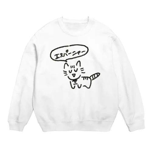 エスパーねこ Crew Neck Sweatshirt