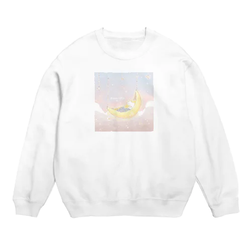 ハンモックとぽわねこ Crew Neck Sweatshirt