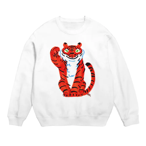 招きトラちゃん Crew Neck Sweatshirt