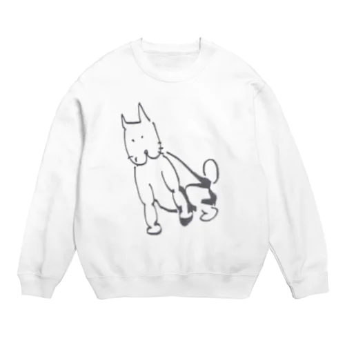 ムキムキの犬の飼ってるから Crew Neck Sweatshirt