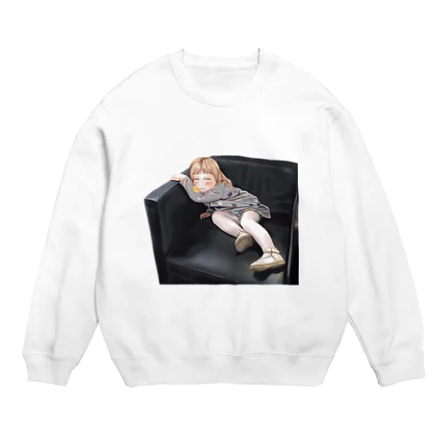 Stasia on the sofa Crew Neck Sweatshirt