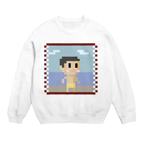 どっとKUNIAKI背景あるやつ Crew Neck Sweatshirt