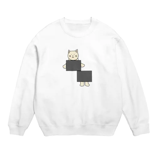 イリュージョンねこ Crew Neck Sweatshirt