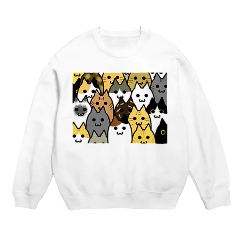 猫いっぱい Crew Neck Sweatshirt