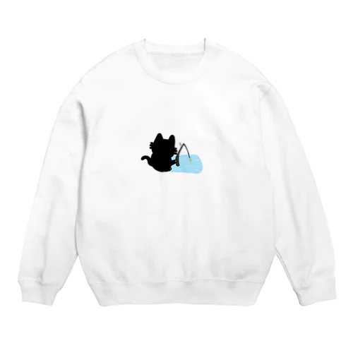 釣り猫 Crew Neck Sweatshirt