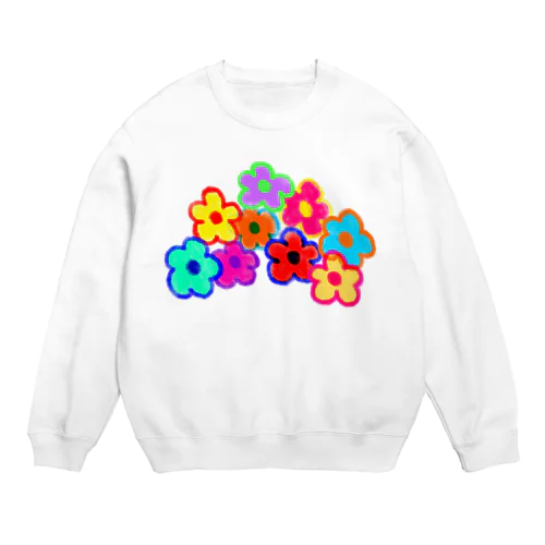 お花たち① Crew Neck Sweatshirt