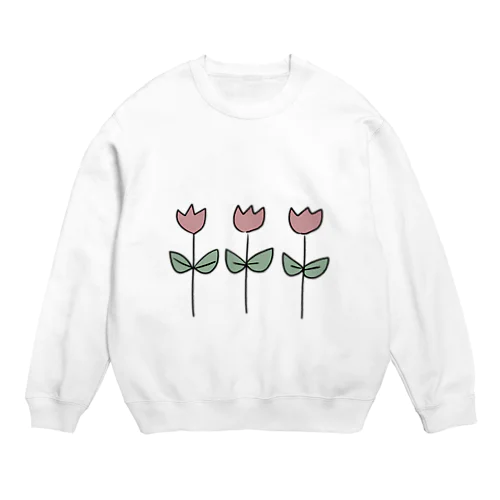 確かチューリップってこう Crew Neck Sweatshirt