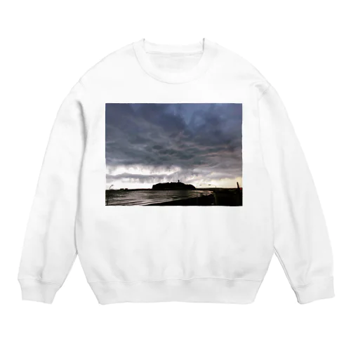 えのしま(怒りモード) Crew Neck Sweatshirt