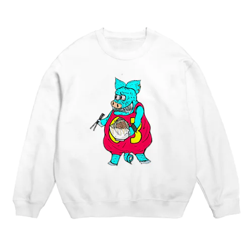 punk pig君 Crew Neck Sweatshirt