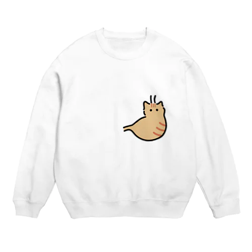 胃茶トラ猫 Crew Neck Sweatshirt