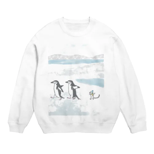 フクロモモンガのジオとペンギン Crew Neck Sweatshirt