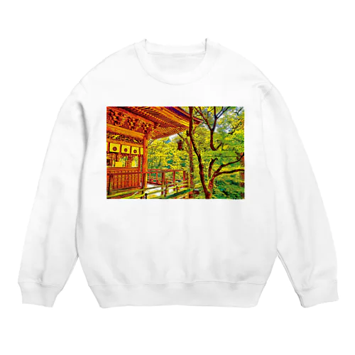 石川 那谷寺の大悲閣（本殿） Crew Neck Sweatshirt