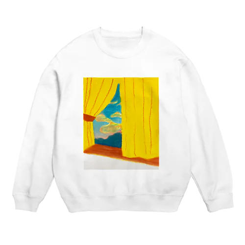 黄色いカーテン Crew Neck Sweatshirt