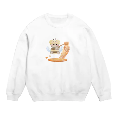 ぶんぶん はっちーくま Crew Neck Sweatshirt