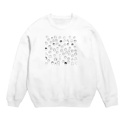 顔の仲間たち Crew Neck Sweatshirt