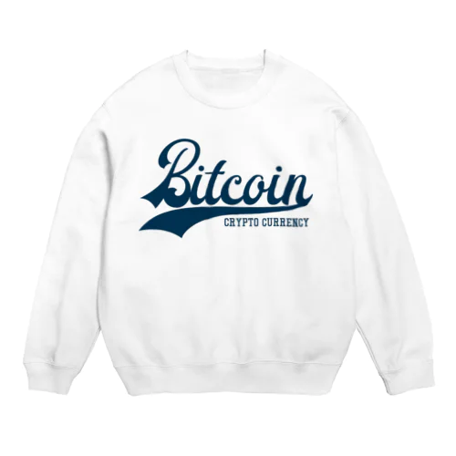 bitcoin #2 navy font Crew Neck Sweatshirt