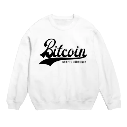 bitcoin #2 black font Crew Neck Sweatshirt