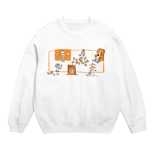 boy　orange Crew Neck Sweatshirt